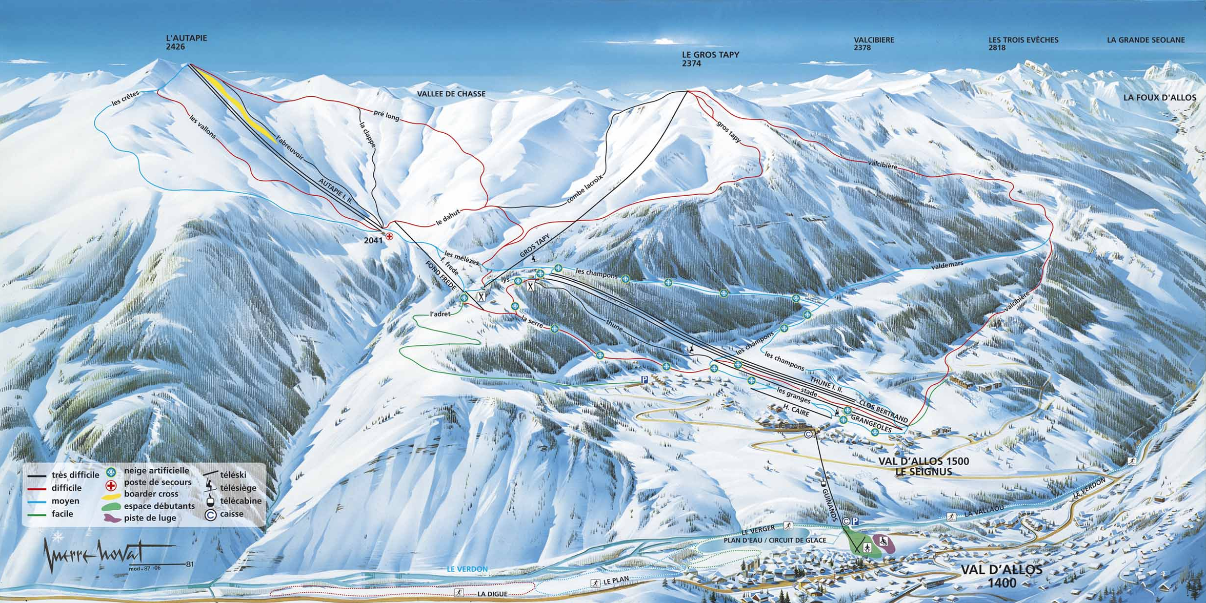 Plan des pistes Le Seignus